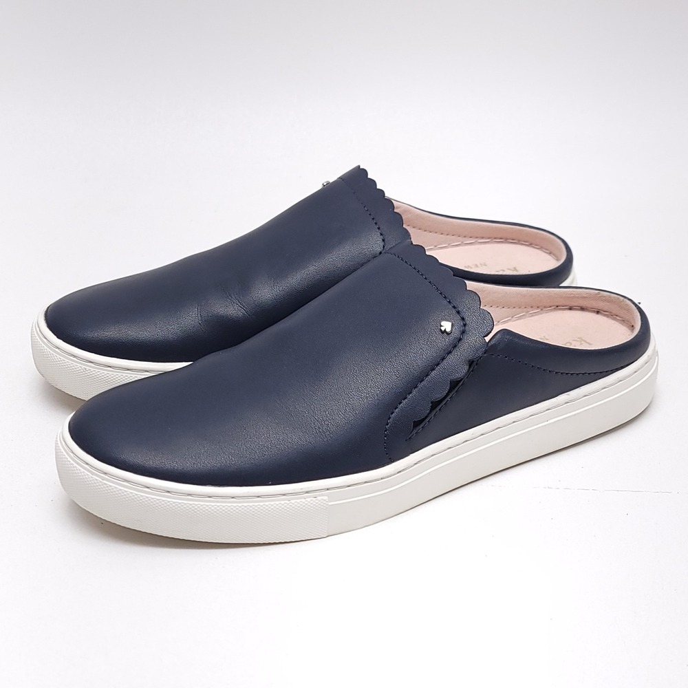 Kate Spade Andi‎ Sneaker Mules Blazer Blue Leather Womens 8.5B